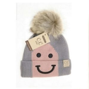 CC Kids Beanie Wear a Smile Grey/Rose